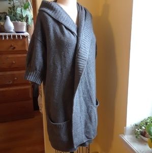 Vince Cashmere Wool Blend Chunky Grey Cardigan M